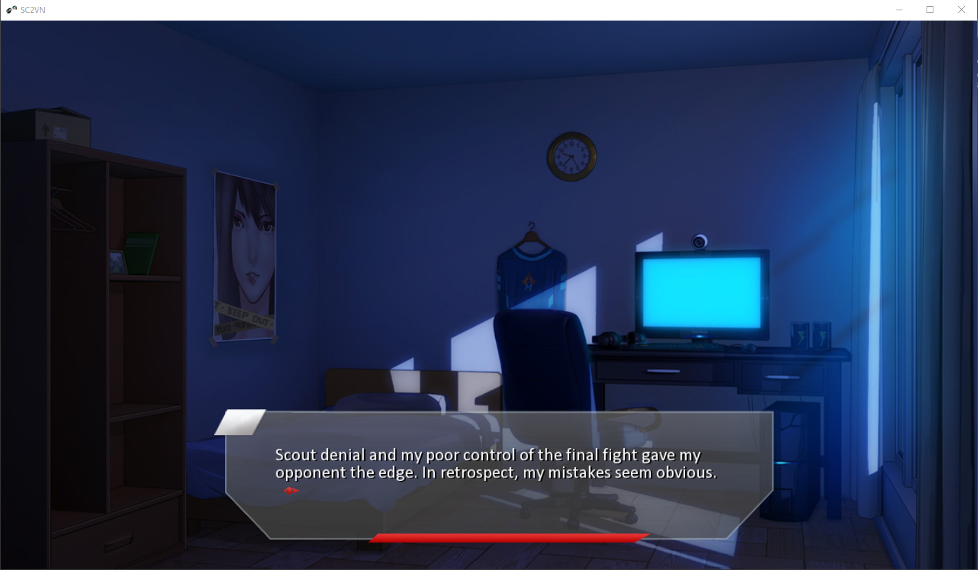 Inside Mach’s cool-toned apartment. Screenshot by the author.